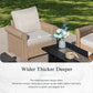 Sophia & William 2 Pieces Wicker Patio Furniture Set Outdoor Conversation Set with Cushions, Beige