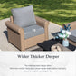 Sophia & William 4 Pieces Wicker Patio Furniture Set 5-Seat Outdoor Conversation Set with Cushions, Gray
