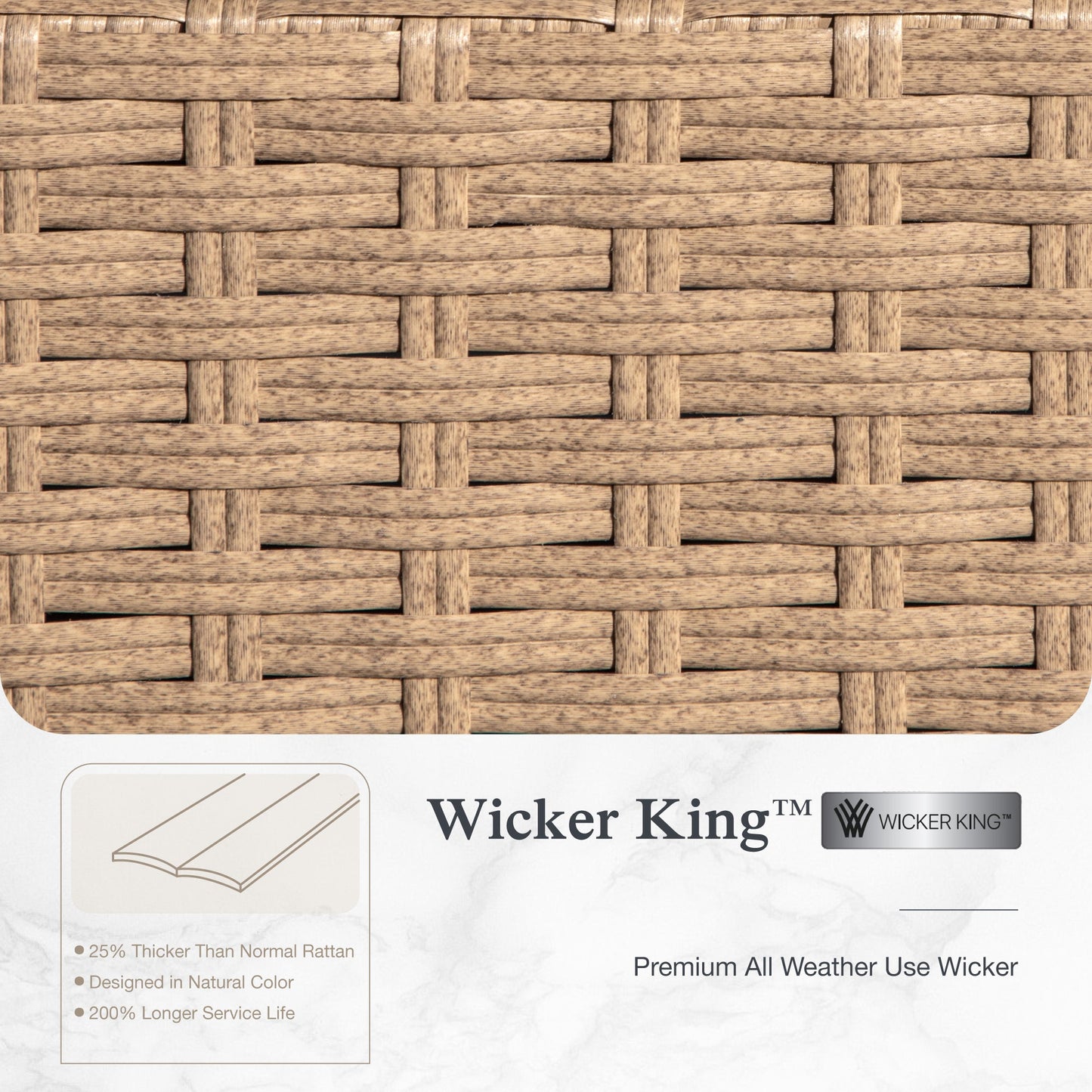 Sophia & William 2 Pieces Wicker Patio Furniture Set 2-Seat Outdoor Conversation Set with Cushions, Yellow & Gray