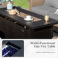Sophia & William 8 Pieces Wicker Patio Furniture Set 9-Seat Outdoor Cushioned Conversation Set with Fire Pit Table, Gray