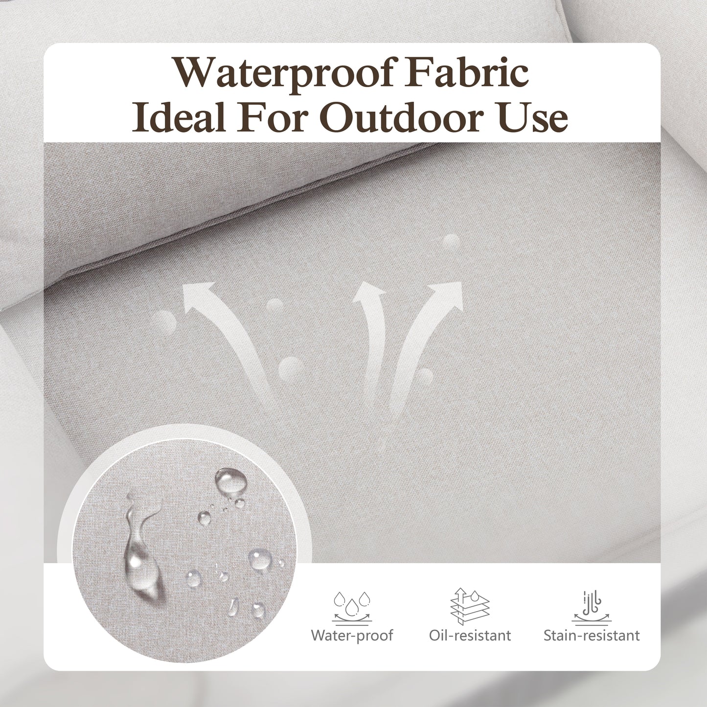 Sophia & William Outdoor Patio Oversized Rattan Wicker Egg Chair with Cushion, Brown & Beige