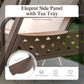3-Seat Outdoor Converting Canopy Swing Glider Patio Hammock with Side Table - Beige