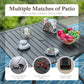 Alpha Joy Outdoor Patio Dining Set with 37 Square Metal Table & Textilene Chairs for 4, Gray