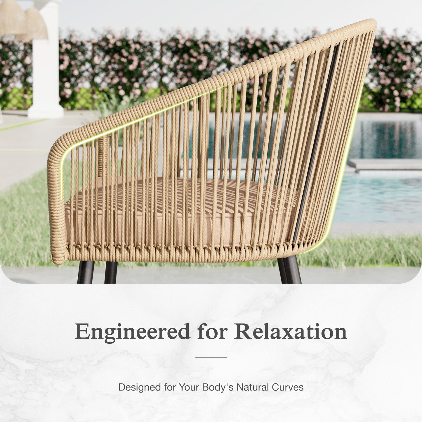 Sophia & William 5 Pieces Outdoor Patio Dining Set, Metal Round Dining Table and Wicker Rattan Chairs Set for 4, Black Placer Gold