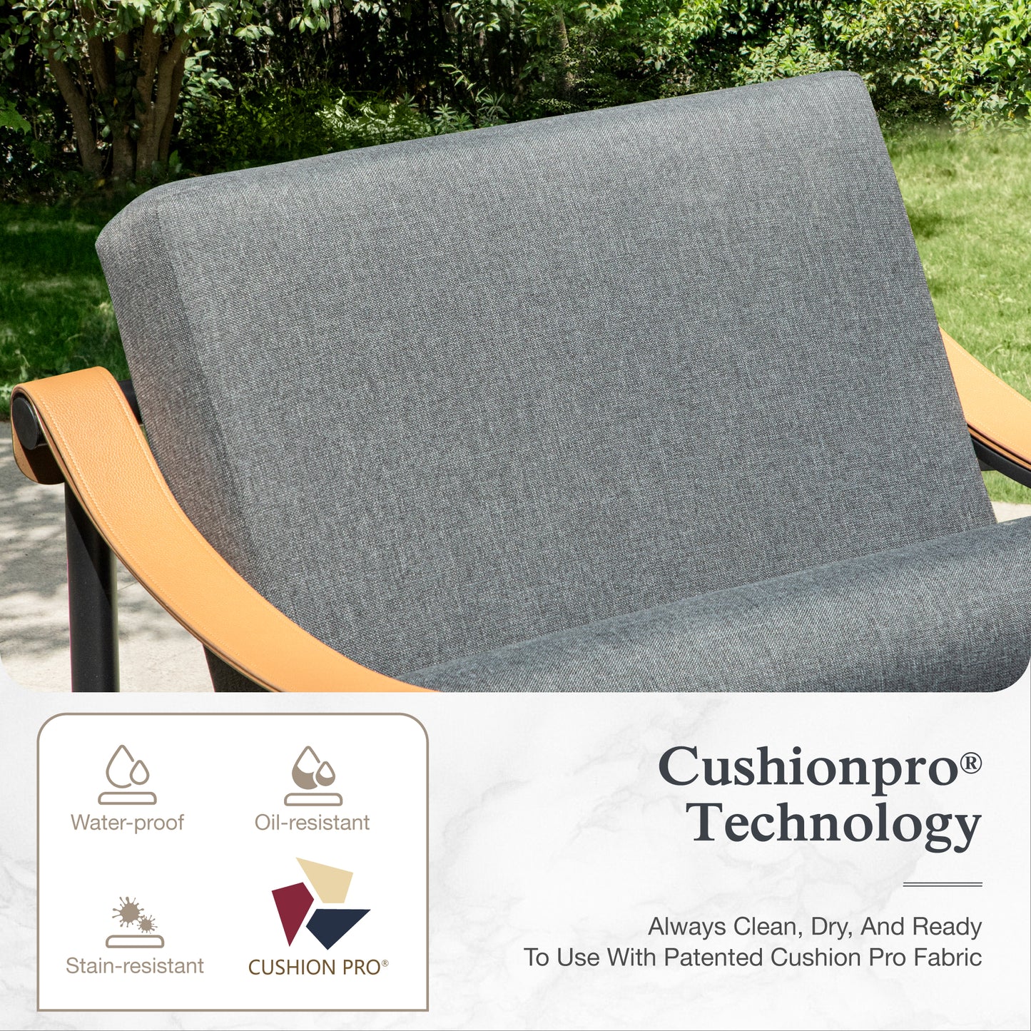 Sophia&William 5 Pieces Outdoor Patio Furniture Set Luxury Metal Conversation Set with 29.5" Deep Seats Reclined Lounge Chairs & Modular Coffee Tables & 6.3" Cushions, Gray