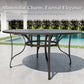 Sophia & William 9-Piece Outdoor Patio Dining Set Swivel Metal Wicker Chairs and Steel Round Table