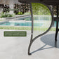 Sophia & William 9-Piece Outdoor Patio Dining Set Swivel Metal Wicker Chairs and Steel Round Table