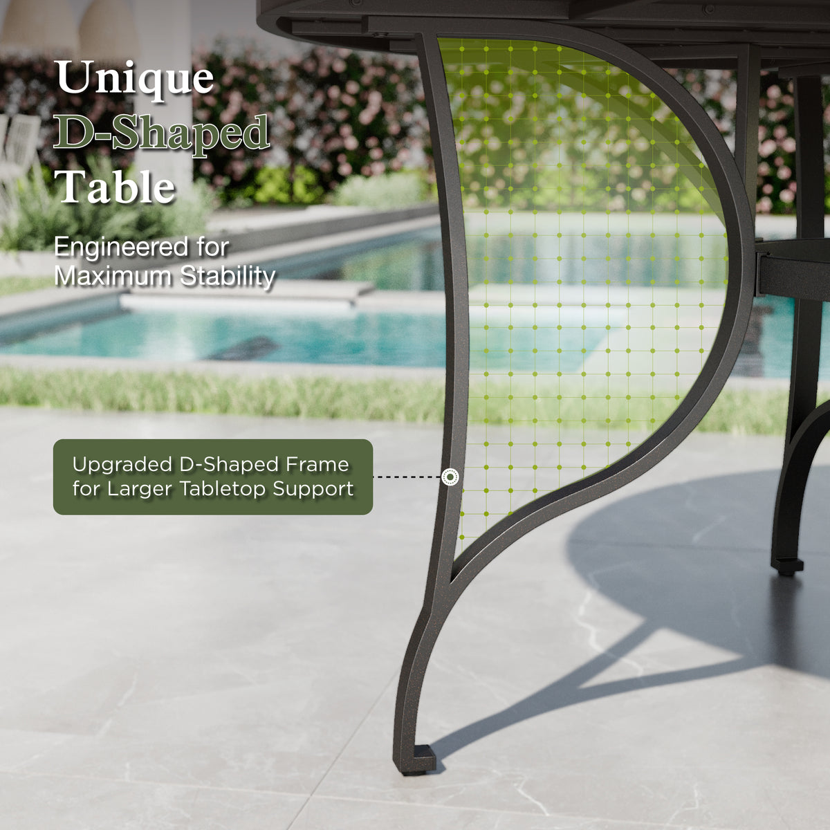 Sophia & William 9-Piece Outdoor Patio Dining Set Swivel Metal Wicker Chairs and Steel Round Table