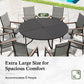Sophia & William 9 Pieces Outdoor Metal Patio Dining Set Swivel Textilene Chairs and 67inch Large Round Table Set for 8