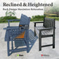 Alpha Joy 50" HDPE Outdoor Patio Garden Bench with Reinforced Structure for Park, Yard and Porch, Navy Blue
