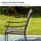 Sophia & William 9 Pieces Outdoor Metal Patio Dining Set Fixed Textilene Chairs and 67inch Large Round Table Set for 8
