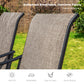Sophia & William 9 Pieces Outdoor Metal Patio Dining Set Fixed Textilene Chairs and 67inch Large Round Table Set for 8