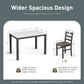 Alpha Joy Farmhouse Dining Table Set for 4, Faux Marble Rectangular Table with Solid Wood Paded Chairs