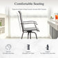 Sophia & William Outdoor Patio Metal Swivel Bar Stools Textilene Height Chairs Furniture Set of 4, Gray