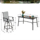 Sophia & William 7Pcs Patio Bar Set Outdoor Textilene Chairs & Height Table Furniture Bistro Set, Gray