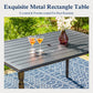 Alpha Joy Outdoor Patio Dining Set with 52 Round Table & Textilene Chairs for 6