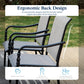 Alpha Joy Outdoor Patio Dining Set with 83 Rectangular Table & Textilene Chairs for 8