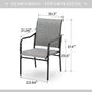 Sophia & William Patio Dining Chairs Outdoor Textilene Chairs Set of 4, Gray