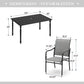 Alpha Joy Outdoor Patio Dining Set with 52 Round Table & Textilene Chairs for 6
