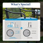 Sophia & William 5 Piece Patio Metal Dining Set Square Table and 4 Stackable Mesh Chairs