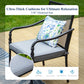 Sophia & William 5 Piece Patio Metal Dining Set Square Table and 4 Stackable Mesh Chairs
