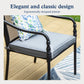 Sophia & William 5 Piece Patio Metal Dining Set Square Table and 4 Stackable Mesh Chairs