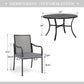 Sophia & William 5 Piece Patio Metal Dining Set Round Table and 4 Mesh Chairs