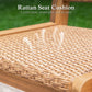 Sophia & William 9 Pieces Acacia Wood Outdoor Patio Dining Set Wicker Rattan Chairs and Rectangle Table Furniture Set for Lawn, Garden, Backyard