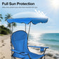Sophia & William Oversized Camping Chair Outdoor Portable Folding Chair Heavy-Duty Steel Frame Support 350 Lbs, Blue