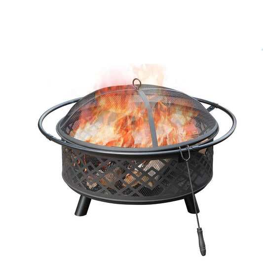 Sophia & William 32 Inch Round Wood Burning Bronze Fire Pit