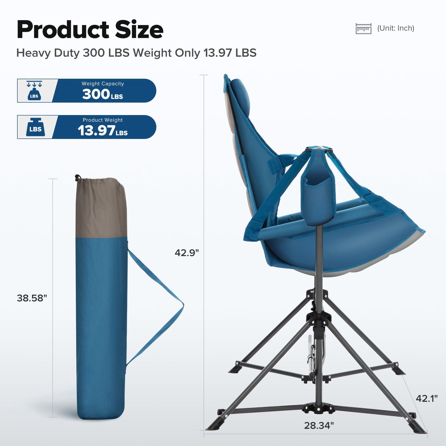 Alpha Joy Hammock Camping Chair Folding Rocking Chair