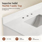Sophia & William 36" Bathroom Vanity with 7.1" Deep Sink Freestanding Wood Bathroom Cabinet Vanity with 2 Doors, White
