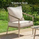 Sophia & William 5-Seat Patio Outdoor Furniture Set Windsor Wood-like Sofa & Chairs Conversation Set
