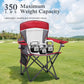 Sophia & William Oversized Camping Chair Portable Mesh Folding Chair with Cup Holder Supports Up to 450Lbs for Outdoor, Fishing, Beach, Backyard， Red