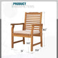 Sophia & William 7 Pieces Outdoor Patio Dining Set Wooden-like Metal Table and Acacia Wood Patio Chairs with Cushions for Lawn, Garden, Backyard