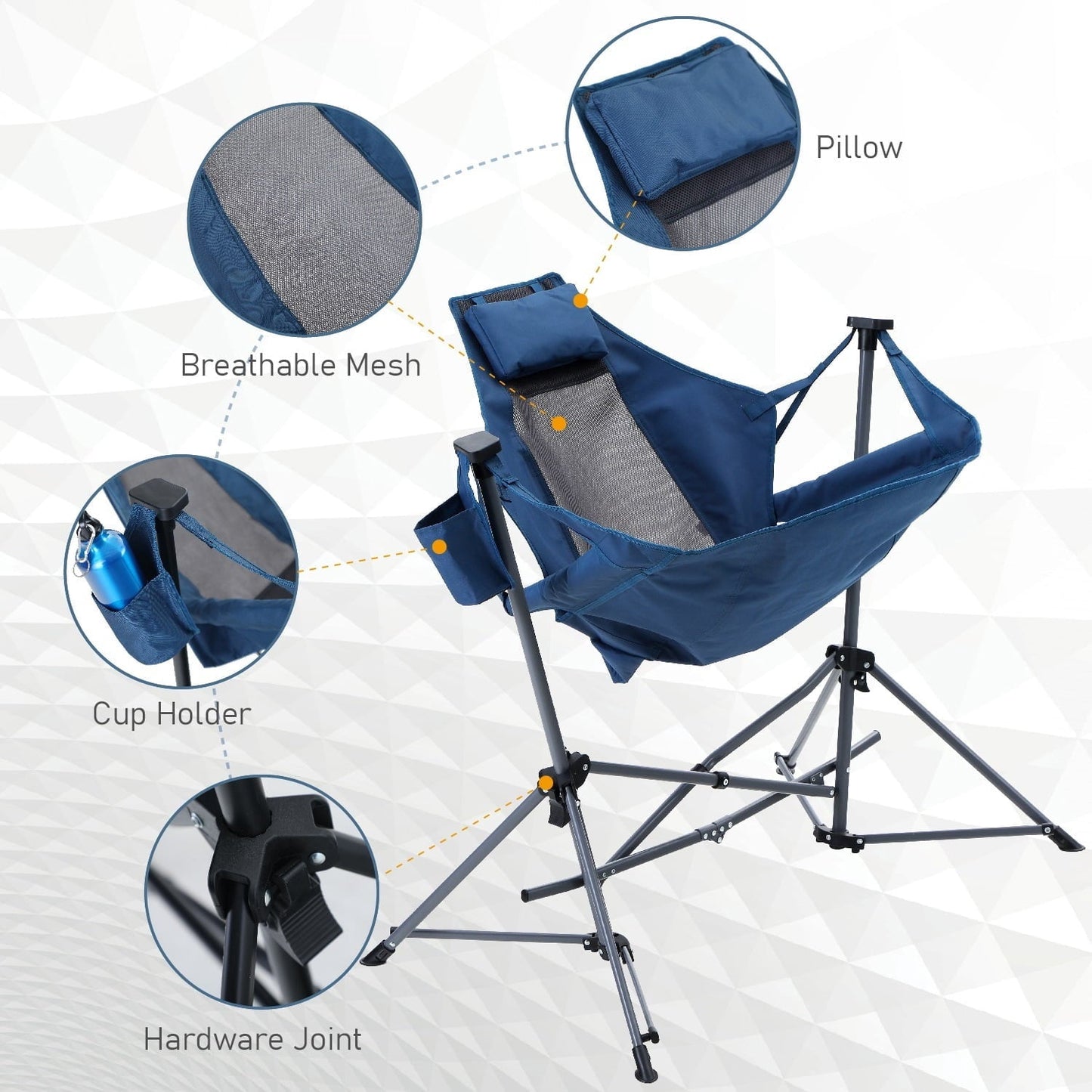 Alpha Joy Hammock Camping Chair Folding Rocking Chair