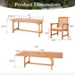 Sophia & William 9 Pieces Patio Dining Set Acacia Wood Outdoor Furniture Set Expandable Table and Natural Wood Chairs with Cushions for Lawn, Garden, Backyard