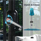 Alpha Joy 15ft Dual-Layer Extra Large Outdoor Patio Umbrella Double-Sided Ventilation Umbrella with Led Lights & Umbrella Base, Blue & Green