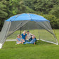 Sophia & William 7.6'x7.2' Sunshade Beach Tent UPF 50+ Sun Shelter Portable Canopy Beach Tent for 3-4 Person, Blue
