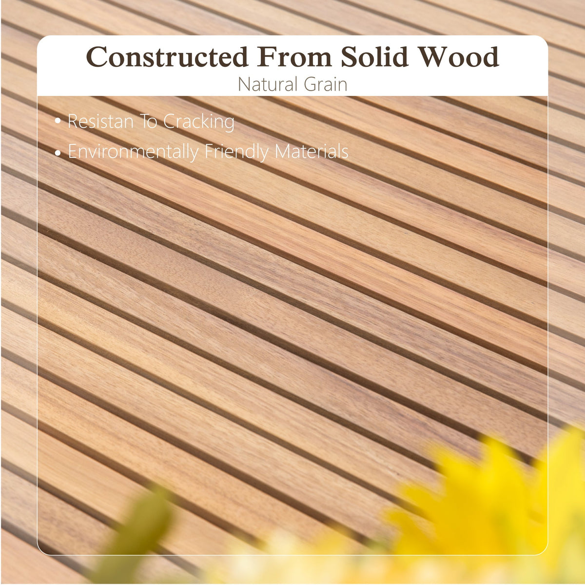 Sophia & William 7 Pieces Acacia Wood Outdoor Patio Dining Set Expandable Table and Patio Chairs Natural Wood for Lawn, Garden, Backyard