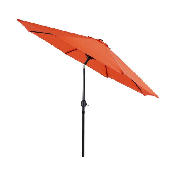 Sophia & William 10ft Heavy-Duty Patio Umbrella Outdoor Market 8 Ribs Umbrella with Push Button,Tilt Easy Crank Lift,Red