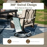 Sophia&William 5 Pieces Outdoor Patio Furniture Set Swivel Chairs and Fire Pit Table Set