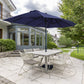 Sophia & William 15ft Patio Umbrella with Lights (Base Included), Extra Large Outdoor Double-sided Umbrella, Navy