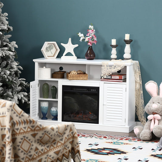 Sophia & William Fireplace TV Stand for TVs up to 55", White