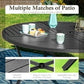 Sophia & William 5 Pieces Metal Patio Dining Set for 4 Outdoor Textilene Chairs & Round Table Furniture Set