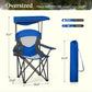 Sophia & William Foldable Canopy Chair Portable Camping Lounge Chair Outdoor Sunshade Canopy Chair with Cup Holder, Blue