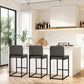 Sophia & William Counter Height Bar Stools with High Backrest Set of 3 Comfortable Modern Counter Stools for Kitchen & Home, Gray