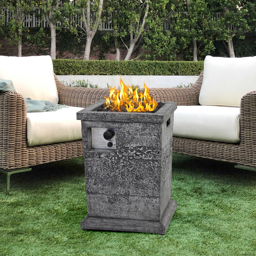 Sophia & William 18" Cuboid Patio Gas Fire Pit CSA Certificated 40000 BTU