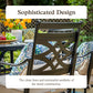 Alpha Joy 8-Piece Outdoor Patio Dining Set with 13 ft Navy Blue Umbrella, Cushioned Chairs & Metal Table for 6