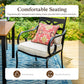 Alpha Joy 8-Piece Outdoor Patio Dining Set with 13 ft Navy Blue Umbrella, Cushioned Swivel Chairs & Fixed Chairs & Metal Table for 6